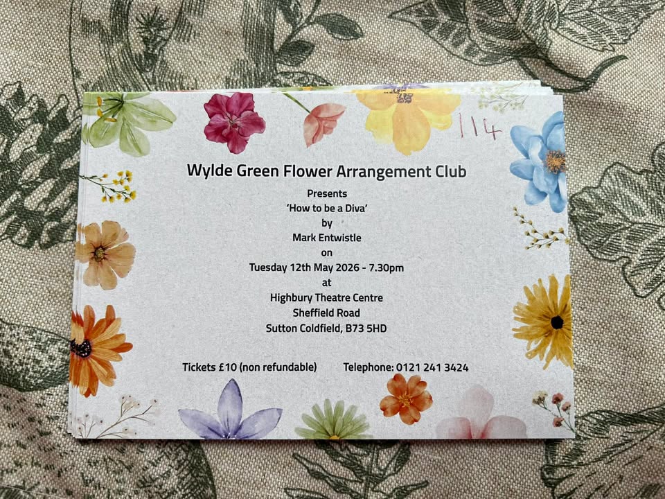 Lousia Rigden Wylde Green Flower Arrangement Club – South Midlands Area of NAFAS